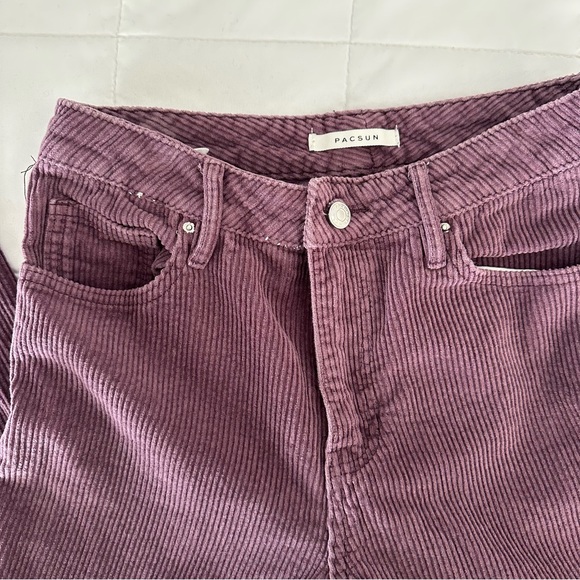 PacSun Corduroy Straight Leg Jeans in Plum - Picture 2 of 9